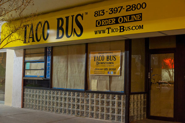 Downtown Tampa: Taco Bus Opening